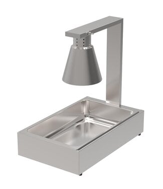 Combisteel RVS Warmhoudlamp | 1 Lamp | Met 1/1GN bak | 0,25kW
