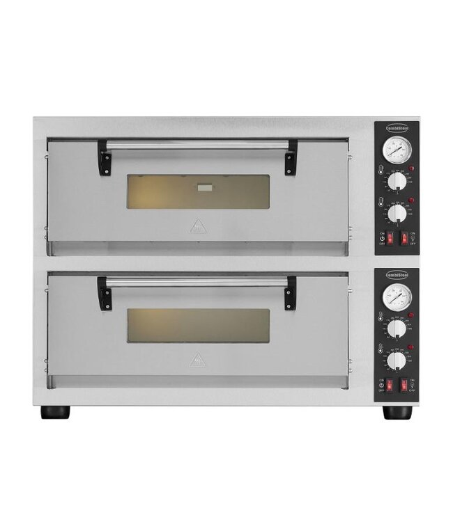 Pizzaoven | Dubbel | Voor 2x 4 ø30cm pizza's | +350°C | Elektrisch