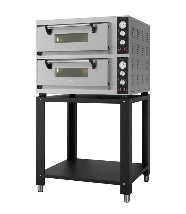 Pizzaoven | Dubbel | Voor 2x 4 ø30cm pizza's | +350°C | Elektrisch