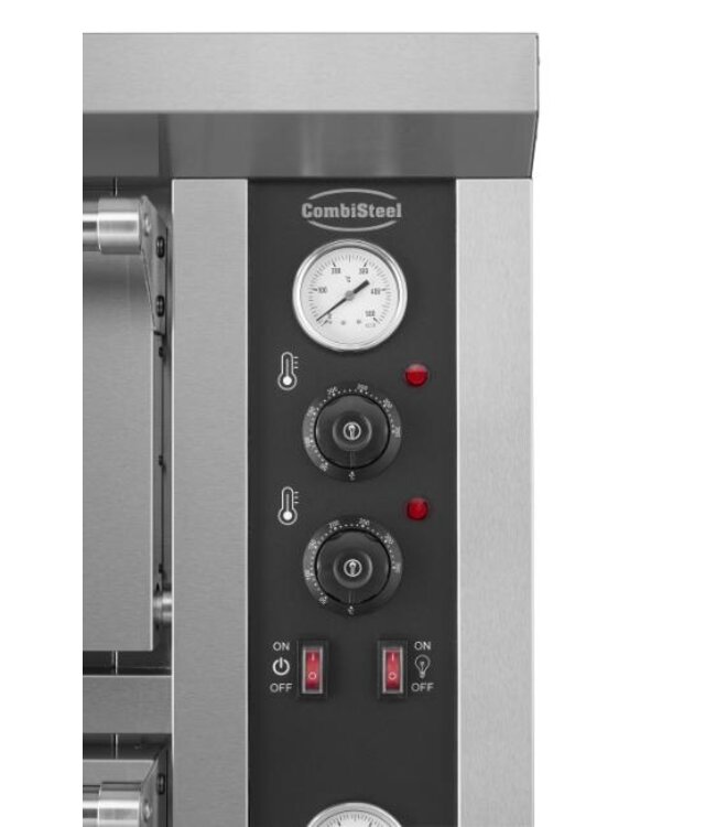 Pizzaoven | Dubbel | Voor 2x 6 ø33cm pizza's | +350°C | Elektrisch