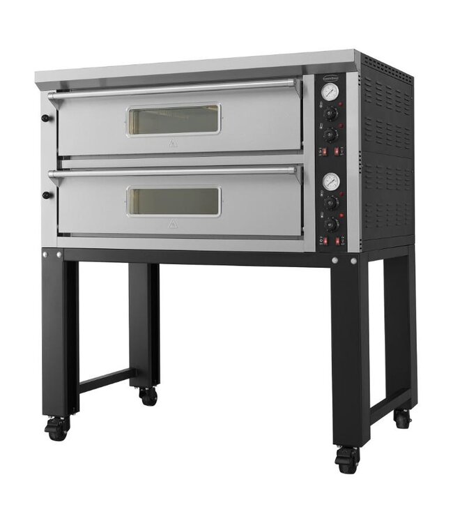 Pizzaoven | Dubbel | Voor 2x 6 ø33cm pizza's | +350°C | Elektrisch
