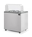 Combisteel Schepijsvitrine Zanzibar 6 | Voor 6x 7L ronde ijsbakken | -20ºC | Wit | (H)93,5x(B)93,9x(D)67,4cm