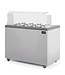 Schepijsvitrine Zanzibar 8 | Voor 8x 7L ronde ijsbakken | -20ºC | Wit | (H)93,5x(B)121,4x(D)67,4cm