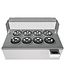 Schepijsvitrine Zanzibar 8 | Voor 8x 7L ronde ijsbakken | -20ºC | Wit | (H)93,5x(B)121,4x(D)67,4cm