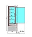 Wandkoeling Jamie 1.3 | 409L | 2 Glazen deuren | Zwart | (H)192x(B)131x(D)66,5cm