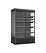 Combisteel Wandkoeling Luke 1.3 | 1400L | 2 Glazen deuren | Zwart | (H)203x(B)133x(D)72cm