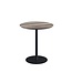 Feros Terrastafel Urban | Tropical Wood tafelblad | Zwart | Rond | Ø70cm