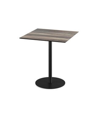 Feros Terrastafel Urban | Tropical Wood tafelblad | Zwart | Vierkant | 70x70cm