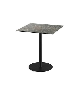 Feros Terrastafel Urban | Galaxy Marble tafelblad | Zwart | Vierkant | 70x70cm