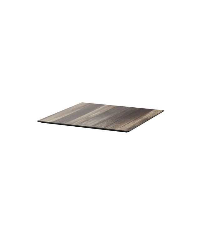 Terrastafel Urban | Tropical Wood tafelblad | Zwart | Vierkant | 70x70cm