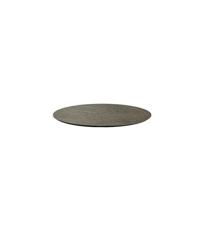 Terrastafel Urban | Midnight Marble tafelblad | Zwart | Rond | Ø70cm