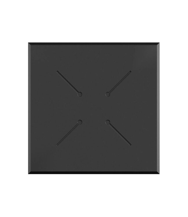 Terrastafel Urban | Midnight Marble tafelblad | Zwart | Vierkant | 70x70cm