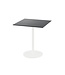 Feros Terrastafel Urban | Wit | Zwart HPL Tafelblad | Vierkant | 70x70cm
