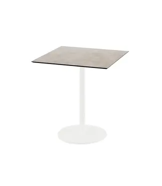 Feros Terrastafel Urban | Moonstone tafelblad | Wit | Vierkant | 70x70cm