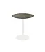 Terrastafel Urban | Midnight Marble tafelblad | Wit | Rond | Ø70cm