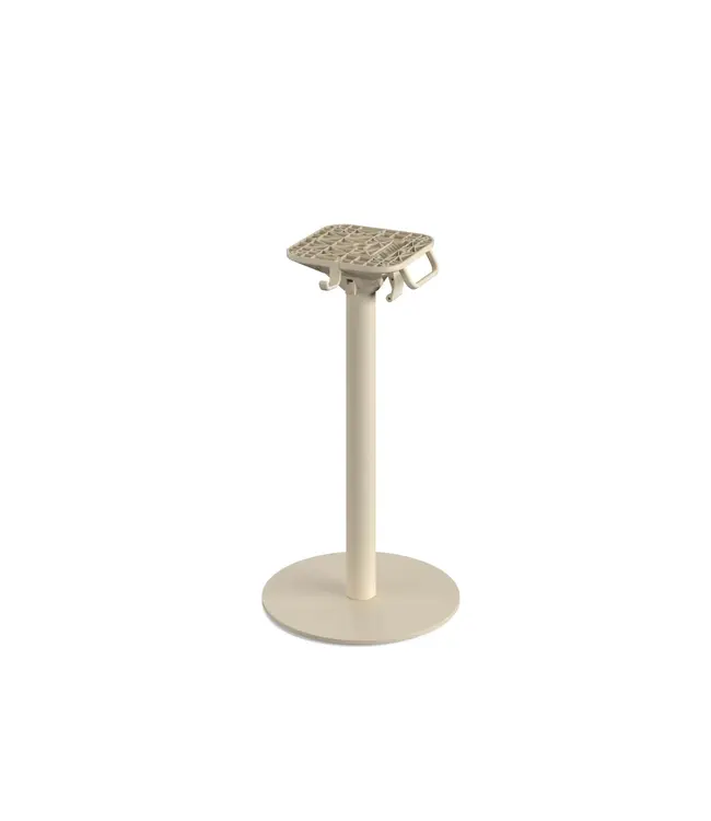 Terrastafel Urban | Riverwashed Wood tafelblad | Beige | Vierkant | 70x70cm