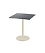 Feros Terrastafel Urban | Beige | Zwart HPL Tafelblad | Vierkant | 70x70cm