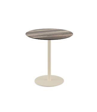 Feros Terrastafel Urban | Tropical Wood tafelblad | Beige | Rond | Ø70cm