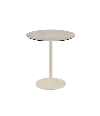 Feros Terrastafel Urban | Moonstone tafelblad | Beige | Rond | Ø70cm