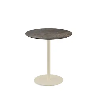 Feros Terrastafel Urban | Riverwashed Wood tafelblad | Beige | Rond | Ø70cm