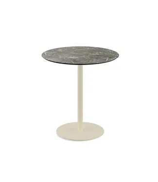 Feros Terrastafel Urban | Galaxy Marble tafelblad | Beige | Rond | Ø70cm