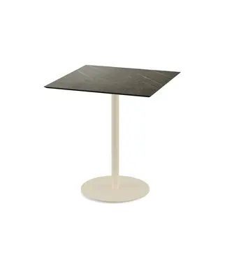 Feros Terrastafel Urban | Midnight Marble tafelblad | Beige | Vierkant | 70x70cm