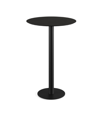 Feros Bartafel Urban | Zwart | Zwart HPL Tafelblad | Rond | Ø70cm