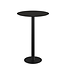 Feros Bartafel Urban | Zwart | Zwart HPL Tafelblad | Rond | Ø70cm