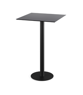 Feros Bartafel Urban | Zwart | Zwart HPL Tafelblad | Vierkant | 70x70cm