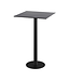 Bartafel Urban | Zwart | Zwart HPL Tafelblad | Vierkant | 70x70cm