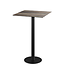 Feros Bartafel Urban | Tropical Wood tafelblad | Zwart | Vierkant | 70x70cm