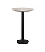 Bartafel Urban | Moonstone tafelblad | Zwart | Rond | Ø70cm