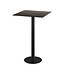 Bartafel Urban | Riverwashed Wood tafelblad | Zwart | Vierkant | 70x70cm