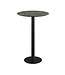 Feros Bartafel Urban | Galaxy Marble tafelblad | Zwart | Rond | Ø70cm