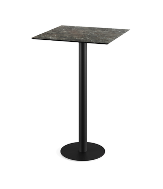 Feros Bartafel Urban | Galaxy Marble tafelblad | Zwart | Vierkant | 70x70cm