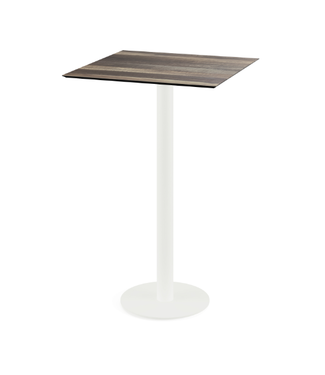 Feros Bartafel Urban | Tropical Wood tafelblad | Wit | Vierkant | 70x70cm
