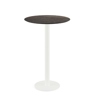 Feros Bartafel Urban | Riverwashed Wood tafelblad | Wit | Rond | Ø70cm