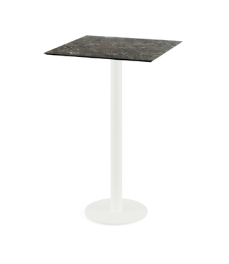 Feros Bartafel Urban | Galaxy Marble tafelblad | Wit | Vierkant | 70x70cm