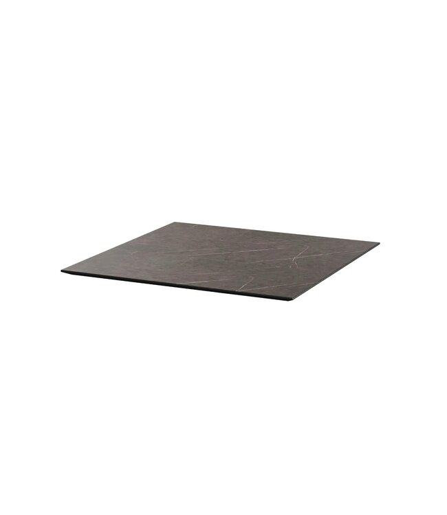 Bartafel Urban | Midnight Marble tafelblad | Wit | Vierkant | 70x70cm