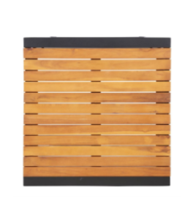 Bartafel acaciahout en staal - 60x60x(h)100cm