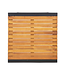 Bartafel acaciahout en staal - 60x60x(h)100cm