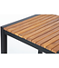 Bartafel acaciahout en staal - 60x60x(h)100cm
