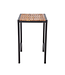 Bartafel acaciahout en staal - 60x60x(h)100cm