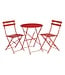 Terrastafel Lucas | Rond | Inklapbaar | Rood | 59,5cm