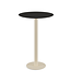 Feros Bartafel Urban | Beige | Zwart HPL Tafelblad | Rond | Ø70cm