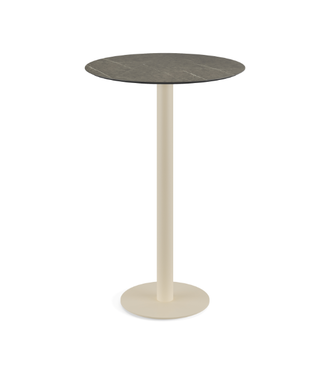 Feros Bartafel Urban | Midnight Marble tafelblad | Beige | Rond | Ø70cm