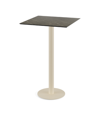 Feros Bartafel Urban | Midnight Marble tafelblad | Beige | Vierkant | 70x70cm