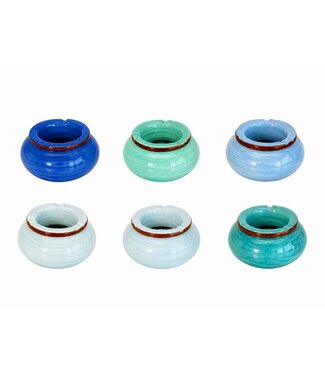 Terrasasbakken Blauw Dolomiet - Set van 6 stuks - 13,5x7cm