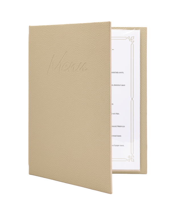 Menukaart | A4 | Signature | Zand