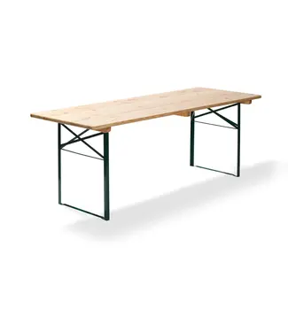 Feros Inklapbare biertafel Fiesta | Brouwerij kwaliteit | 220x50x78cm | Groen/Hout